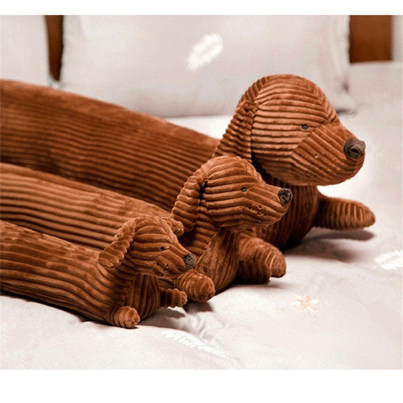 Brown Cute Dachshund Long Sofa Pillow