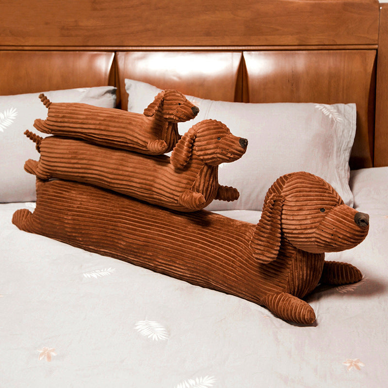 Brown Cute Dachshund Long Sofa Pillow